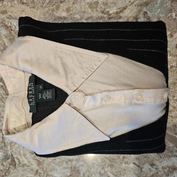 Ralph Lauren Striped Sweater Silk Cashmere - Size 2X - Picture 6 of 6